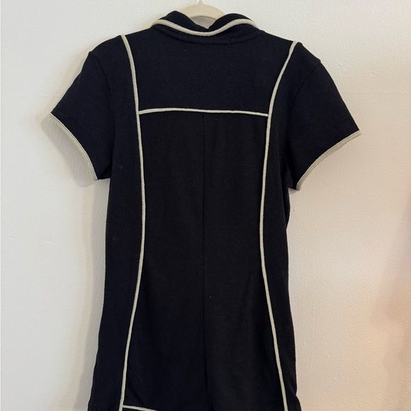 Black Button-Up Polo Romper - Picture 4 of 4